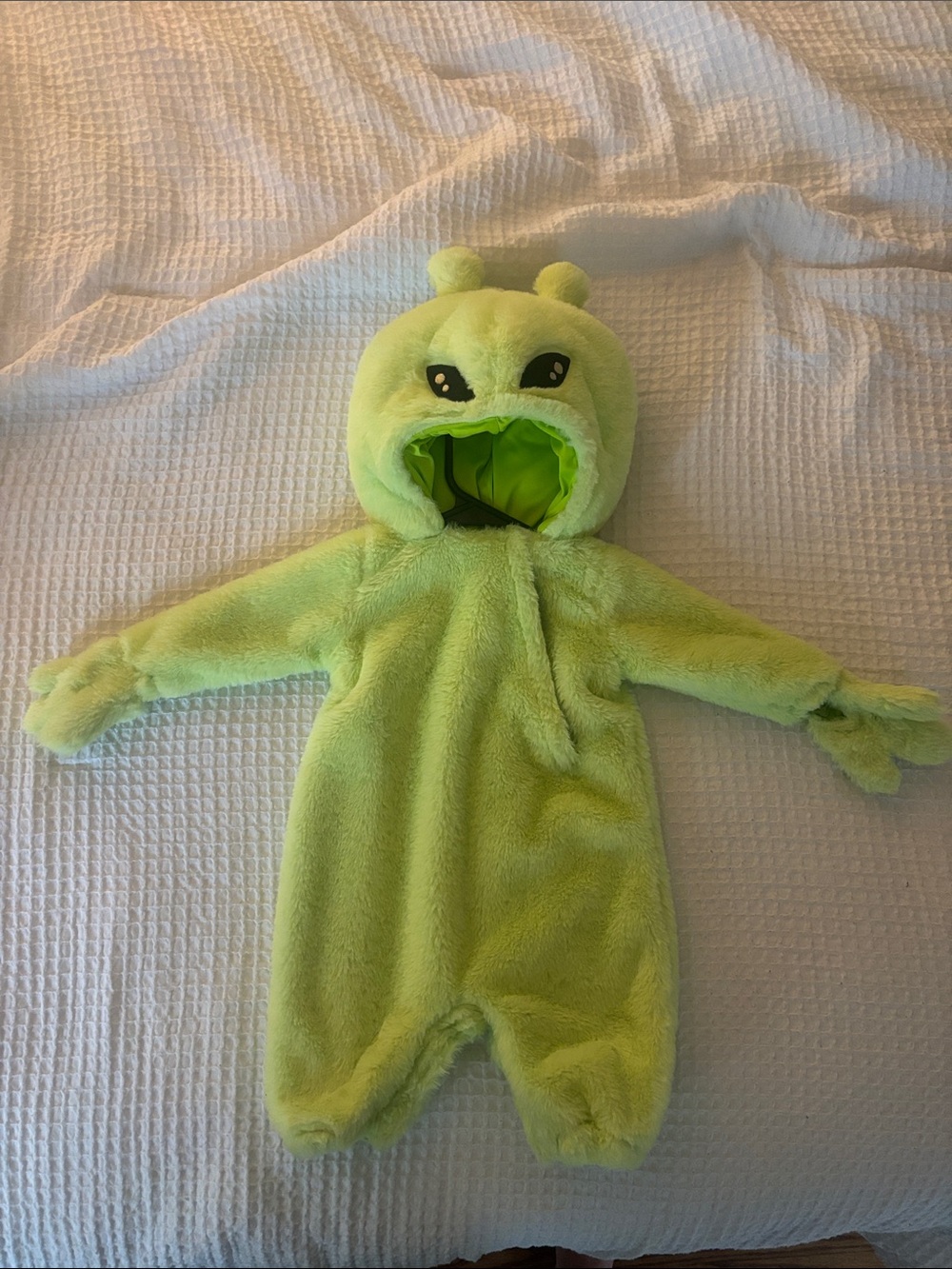 Pottery Barn Green Plush Alien One-Piece Baby Costume
